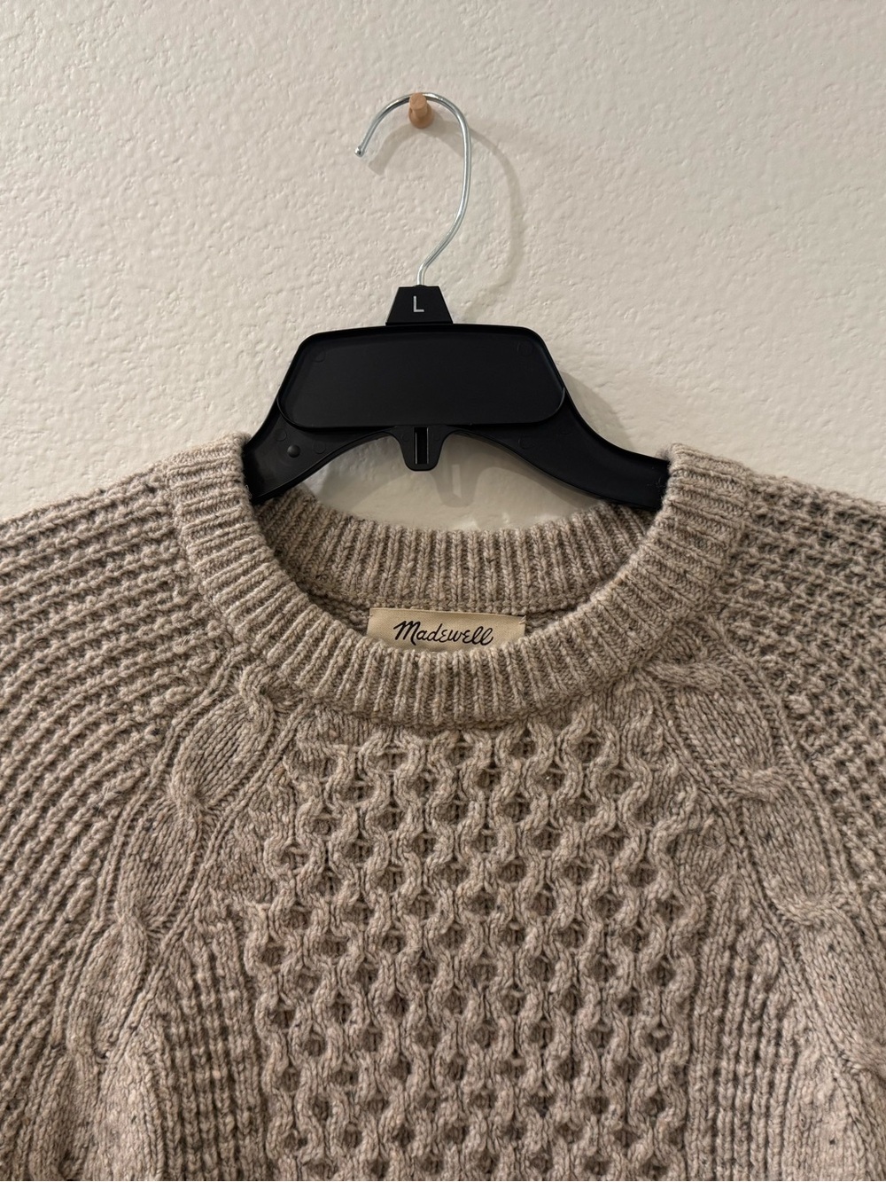 Madewell Cableknit Sweater - Tan barley - Size M - Picture 8 of 8